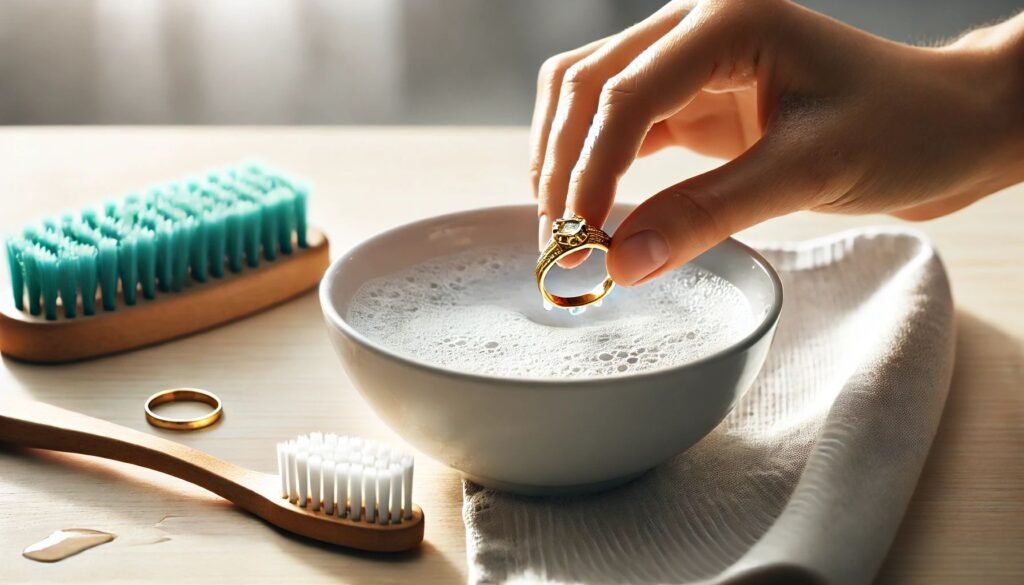 gouden sieraden schoonmaken