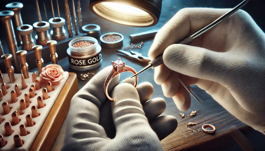 rosegouden ring maken